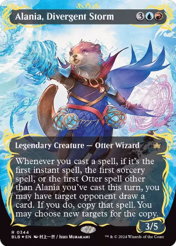 Alania, Divergent Storm (Borderless) (Raised Foil) (344), Bloomburrow — Magic card price