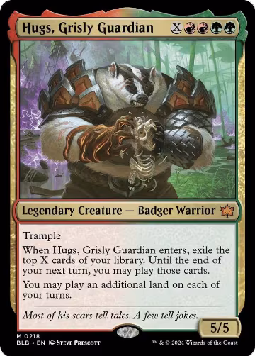 Hugs, Grisly Guardian (218), Bloomburrow — Magic card price