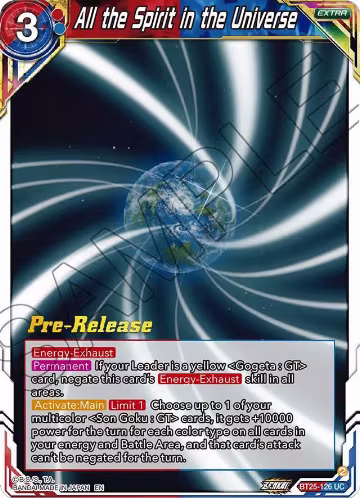 All the Spirit in the Universe (BT25-126), Legend of the Dragon Balls Pre-Release Cards — DB Super card price