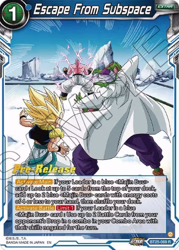Escape From Subspace (BT25-069), Legend of the Dragon Balls Pre-Release Cards — DB Super card price