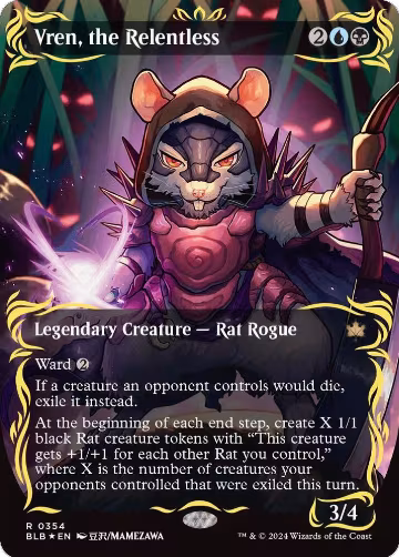 Vren, the Relentless (Borderless) (Raised Foil) (354), Bloomburrow — Magic card price