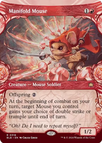 Manifold Mouse (Showcase) (318), Bloomburrow — Magic card price