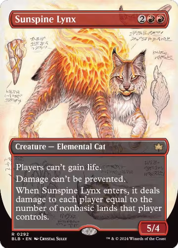 Sunspine Lynx (Borderless) (292), Bloomburrow — Magic card price