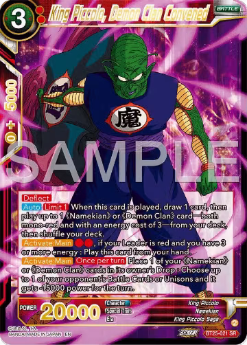 King Piccolo, Demon Clan Convened (BT25-021), Legend of the Dragon Balls — DB Super card price