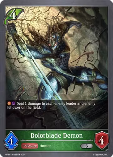 Dolorblade Demon (GFB01a-035EN), Guide to Glory — Shadowverse card price