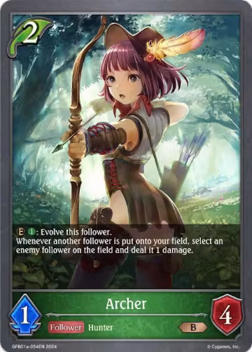 Archer (GFB01a-054EN), Guide to Glory — Shadowverse card price