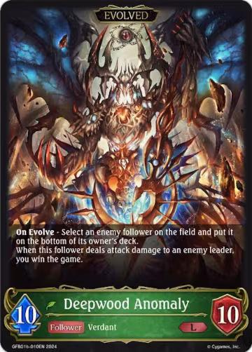 Deepwood Anomaly (Evolved) (GFB01b-010EN), Guide to Glory — Shadowverse card price