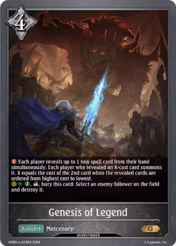 Genesis of Legend (GFB01a-023EN) (GFB01a-023EN), Guide to Glory — Shadowverse card price