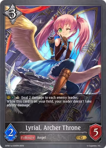 Lyrial, Archer Throne (GFB01a-034EN), Guide to Glory — Shadowverse card price