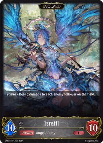 Israfil (Evolved) (GFB01c-017EN), Guide to Glory — Shadowverse card price