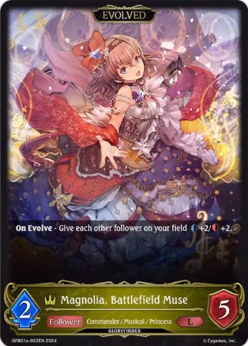Magnolia, Battlefield Muse (Evolved) (GFB01a-002EN), Guide to Glory — Shadowverse card price