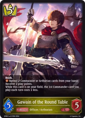 Gawain of the Round Table (GFB01a-013EN), Guide to Glory — Shadowverse card price