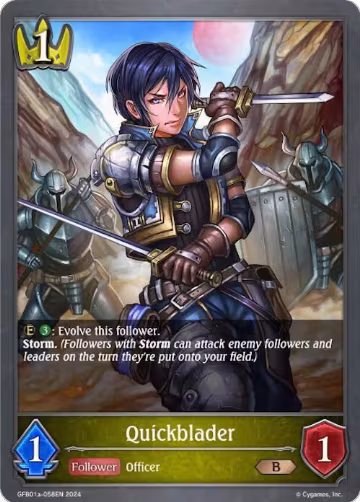 Quickblader (GFB01a-058EN), Guide to Glory — Shadowverse card price