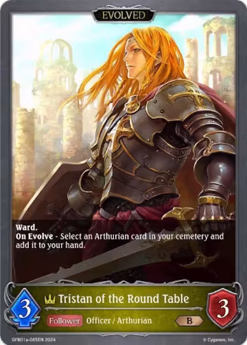 Tristan of the Round Table (Evolved) (GFB01a-065EN), Guide to Glory — Shadowverse card price