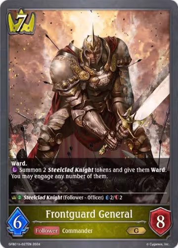 Frontguard General (GFB01b-027EN), Guide to Glory — Shadowverse card price