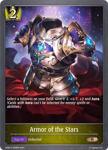 Armor of the Stars (GFB01b-059EN), Guide to Glory — Shadowverse card price