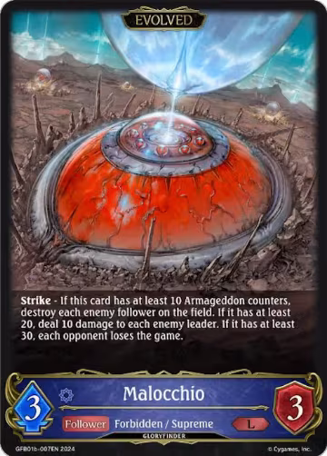 Malocchio (Evolved) (GFB01b-007EN), Guide to Glory — Shadowverse card price