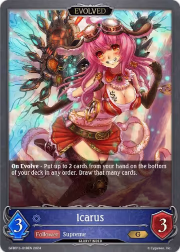 Icarus (Evolved) (GFB01b-019EN), Guide to Glory — Shadowverse card price