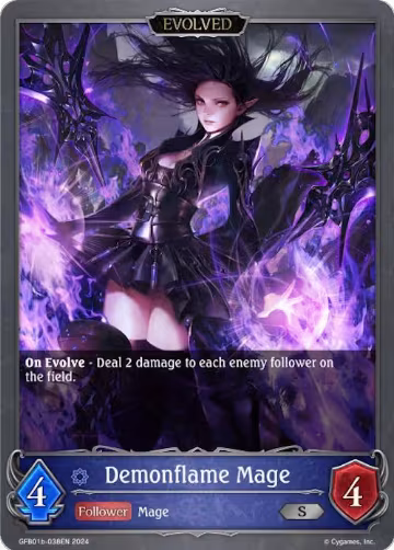 Demonflame Mage (Evolved) (GFB01b-038EN), Guide to Glory — Shadowverse card price