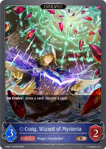 Craig, Wizard of Mysteria (GFB01c-057EN) (Evolved) (GFB01c-057EN), Guide to Glory — Shadowverse card price