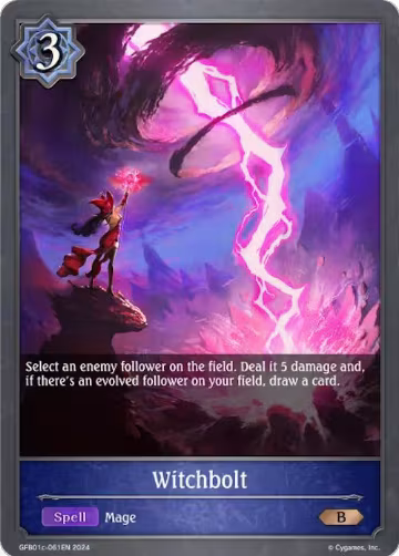 Witchbolt (GFB01c-061EN), Guide to Glory — Shadowverse card price