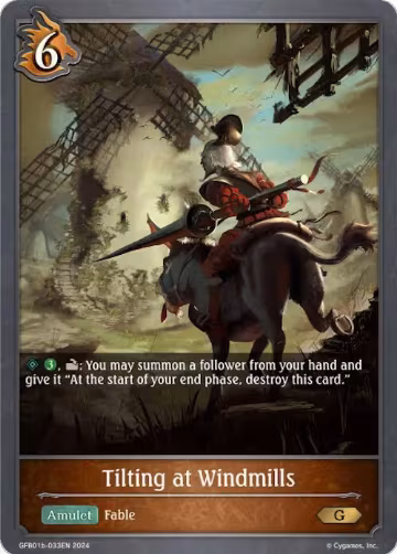 Tilting at Windmills (GFB01b-033EN), Guide to Glory — Shadowverse card price
