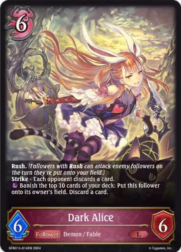 Dark Alice (GFB01b-014EN), Guide to Glory — Shadowverse card price