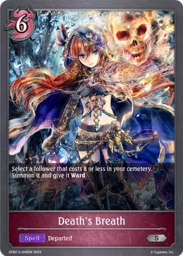 Death's Breath (GFB01b-045EN) (GFB01b-045EN), Guide to Glory — Shadowverse card price