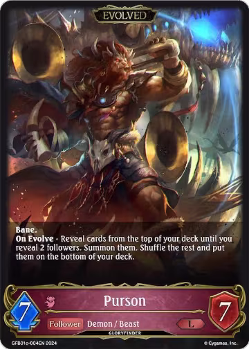 Purson (Evolved) (GFB01c-004EN), Guide to Glory — Shadowverse card price