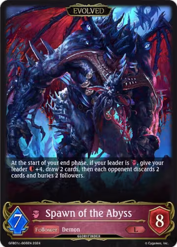 Spawn of the Abyss (Evolved) (GFB01c-006EN), Guide to Glory — Shadowverse card price