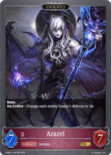 Azazel (Evolved) (GFB01c-031EN), Guide to Glory — Shadowverse card price