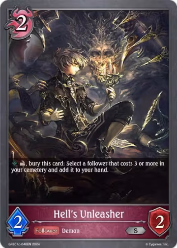 Hell's Unleasher (GFB01c-046EN), Guide to Glory — Shadowverse card price