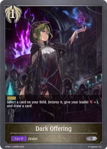 Dark Offering (GFB01c-049EN), Guide to Glory — Shadowverse card price