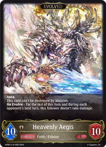 Heavenly Aegis (Evolved) (GFB01d-014EN), Guide to Glory — Shadowverse card price