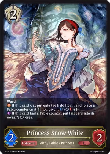 Princess Snow White (GFB01d-015EN), Guide to Glory — Shadowverse card price
