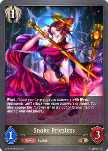 Snake Priestess (GFB01d-063EN), Guide to Glory — Shadowverse card price