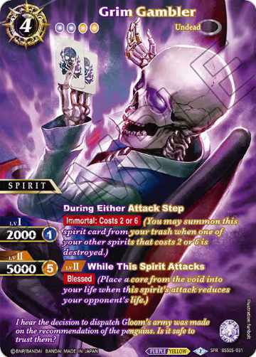 Grim Gambler (SPR) (BSS05-031), Strangers in the Sky — Battle Spirits card price