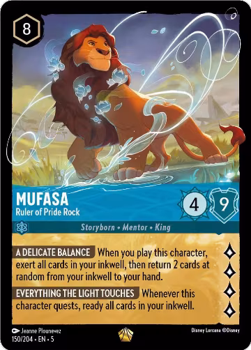 Mufasa - Ruler of Pride Rock (150/204), Shimmering Skies — Lorcana card price