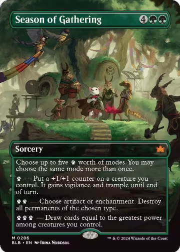 Season of Gathering (Borderless) (286), Bloomburrow — Magic card price