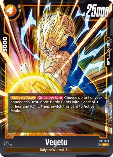 Vegeta - FB03-089 (FB03-089), Raging Roar — DB Fusion card price