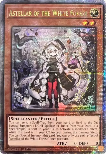 Astellar of the White Forest (Quarter Century Secret Rare) (INFO-EN013), The Infinite Forbidden — Yu-Gi-Oh! card price
