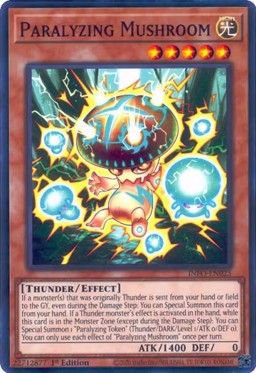 Paralyzing Mushroom (INFO-EN025), The Infinite Forbidden — Yu-Gi-Oh! card price