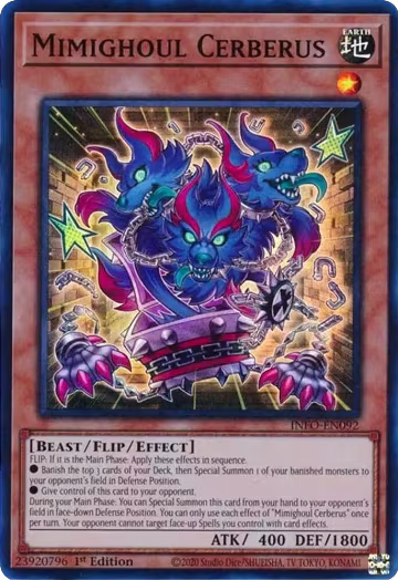 Mimighoul Cerberus (INFO-EN092), The Infinite Forbidden — Yu-Gi-Oh! card price