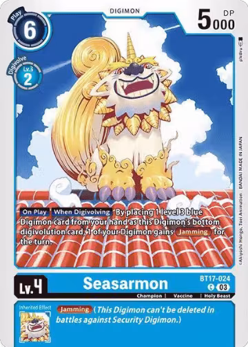 Seasarmon (BT17-024 C), Secret Crisis — Digimon card price