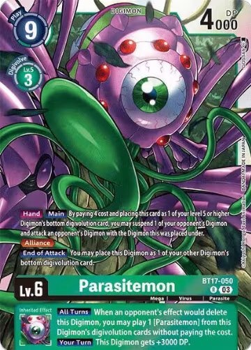 Parasitemon (BT17-050 R), Secret Crisis — Digimon card price