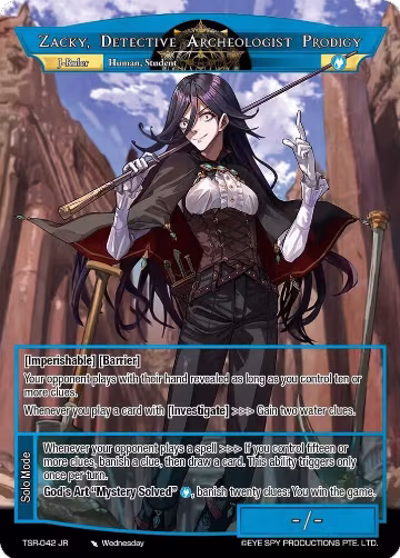 Student Detective League's Star, Zacky // Zacky, Detective Archeologist Prodigy (TSR-042 JR), The Battle at the Sacred Ruins — Force of Will card price