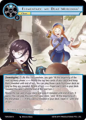 Elementary, my Dear Morginna! (TSR-034 N), The Battle at the Sacred Ruins — Force of Will card price