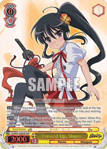 Dressed Up, Shana (SHP) (SS/WE41-E06SHP SHP), Shakugan no Shana Premium Booster — Weiß Schwarz card price