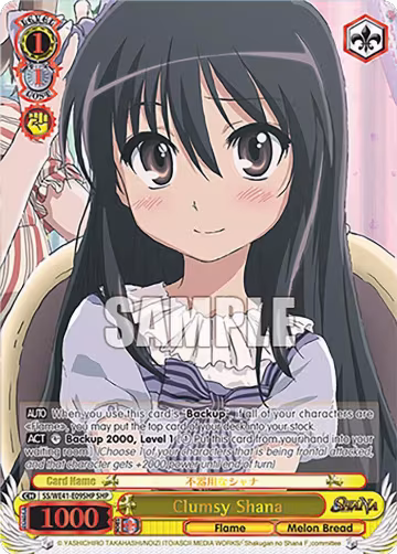 Clumsy Shana (SHP) (SS/WE41-E09SHP SHP), Shakugan no Shana Premium Booster — Weiß Schwarz card price