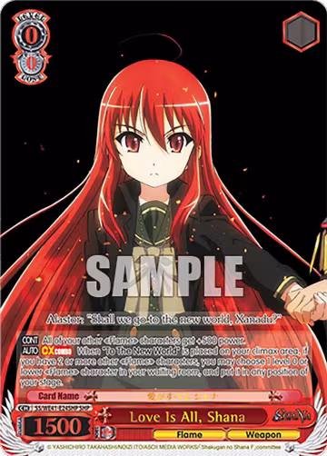 Love Is All, Shana (SHP) (SS/WE41-E24SHP SHP), Shakugan no Shana Premium Booster — Weiß Schwarz card price